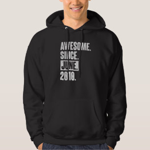12 Year Old 12th Birthday Awesome Since June 201 Hoodie