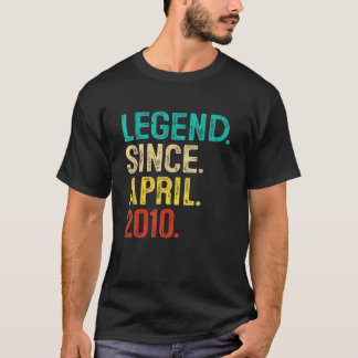 12 Year Old  12th Birthday Legend Since April 2010 T-Shirt