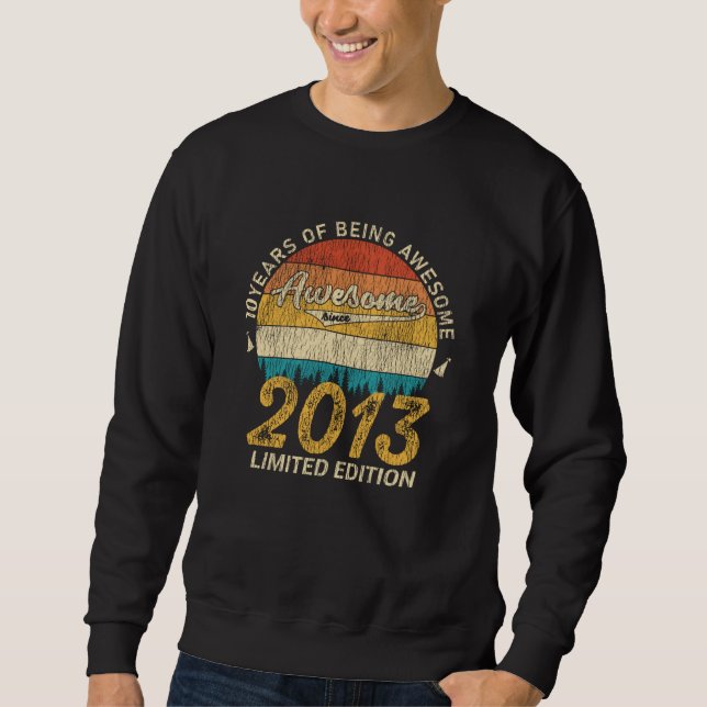 12 Year Old 2013 Retro Awesome 12th Birthday Gift  Sweatshirt (Front)