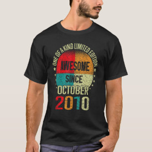 12 Year Old  Awesome Since October 2010 12th Birth T-Shirt