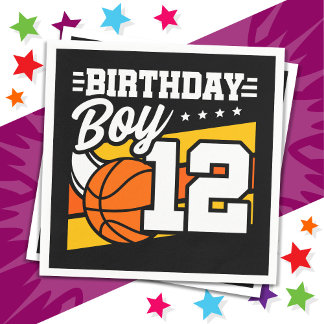12 Year Old Basketball Party 12th Birthday Boy Napkin