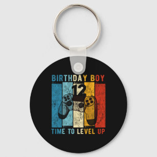 12 Year Old Birthday Boy 12 Time To Level Up 12th  Key Ring