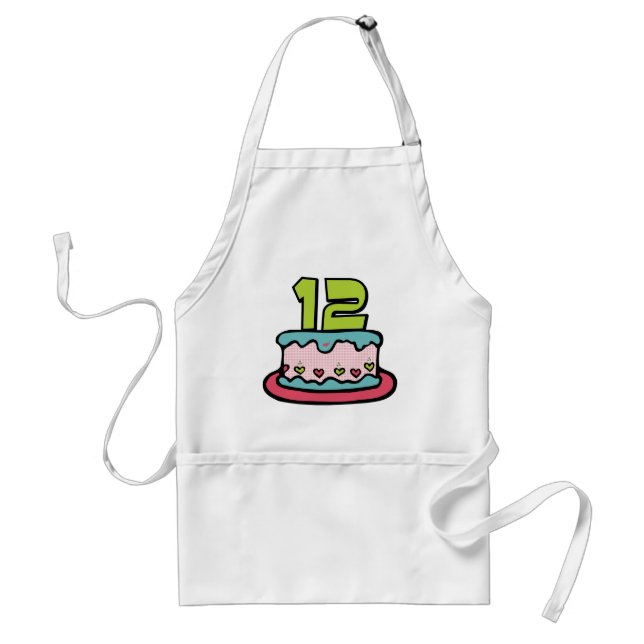 12 Year Old Birthday Cake Standard Apron (Front)