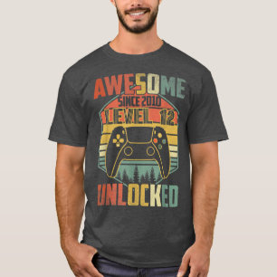 12 Year Old Birthday Gift Awesome Since 2010 Video T-Shirt