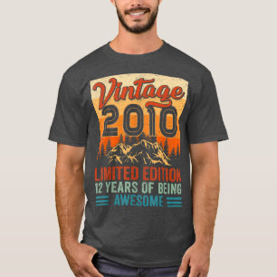 12 Year Old Birthday Gifts Vintage 2010 Limited Ed T-Shirt