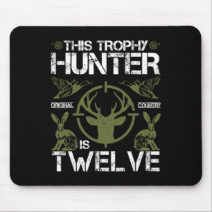 12 Year Old Birthday Hunting Duck Deer Hunter 12th Mouse Pad