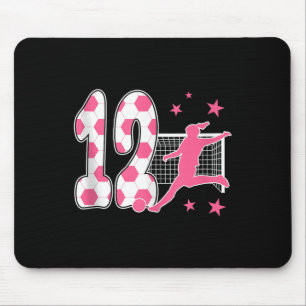 12 Year Old Birthday Soccer Lover 12th Soccer Them Mouse Pad