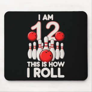 12 Year Old Bowling Party 12th Birthday Is How I R Mouse Pad