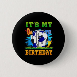 12 Year Old Boy Its My 12th Birthday Soccer Theme  6 Cm Round Badge