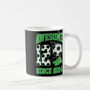 12 Year Old Boys Awesome 12 Since 2014 Soccer Birt Coffee Mug