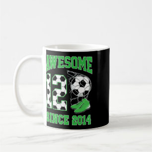 12 Year Old Boys Awesome 12 Since 2014 Soccer Birt Coffee Mug