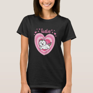 12 Year Old Cute Cat Caticorn Birthday Girl 12th B T-Shirt