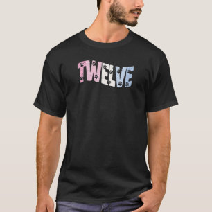 12 Year Old Cute Dog Paw Birthday Girl 12th B day T-Shirt