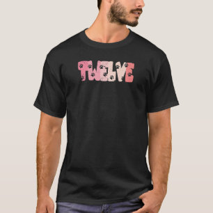 12 Year Old Cute Dog Paw Birthday Girl 12th B day  T-Shirt
