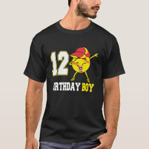 12 Year Old  Dabbing Softball 12th Birthday Boy Te T-Shirt