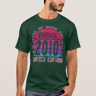 12 Year Old Gifts Vintage 2010 Limited Edition 12t T-Shirt