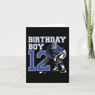 12 Year Old Ice Hockey Themed Birthday Party 12th  Card