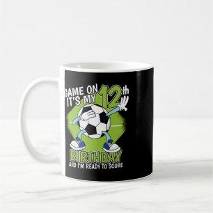 12 Year Old Soccer Player Boy 12th Birthday Soccer Coffee Mug