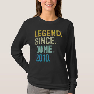 12 Year Old Vintage Legend Since June 2010 12th Bi T-Shirt