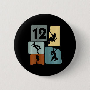 12 Years Girls Climbing Bouldering 12th Birthday C 6 Cm Round Badge