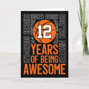 12 Years Of Being Awesome Sketll 12th Birthday  Card