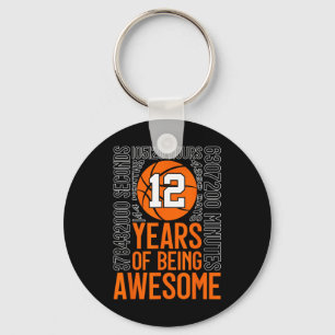 12 Years Of Being Awesome Sketll 12th Birthday  Key Ring