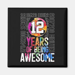 12 Years Of Being Awesome Soccer 12th Birthday _1 Magnet