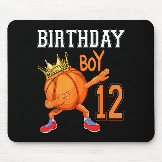 12 Years Old 12th Birthday Basball Boy Mouse Pad (Front)
