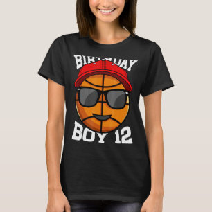 12 Years Old 12th Birthday Basketball  For Boys Pa T-Shirt