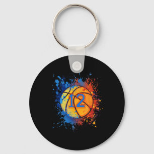 12 Years Old 12th Birthday Basketball Gift For Boy Key Ring