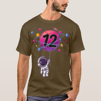 12 Years Old 12th Birthday Boy Gift Astronaut  T-Shirt