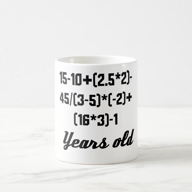 12 Years Old Algebra Equation Coffee Mug (Center)