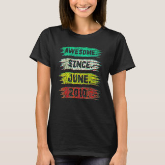 12 Years Old Awesome Since June 2010 12th Birthda T-Shirt