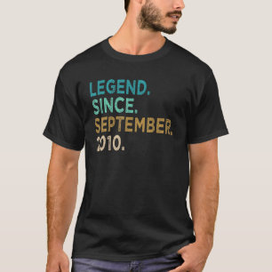 12 Years Old Awesome Since September 2010 12th 25 T-Shirt