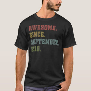 12 Years Old  Awesome Since September 2010 12th 2 T-Shirt