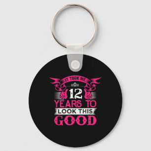 12 Years Old Birthday Funny Quote Graphics 12th Key Ring