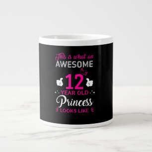 12 Years Old Birthday gift for princess girl Large Coffee Mug