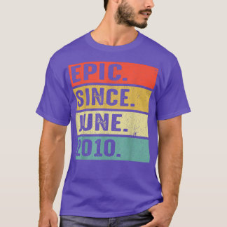 12 Years Old Epic Since June 2010 12th Birthday Gi T-Shirt