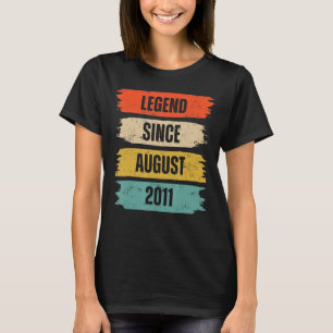 12 Years Old Legend Since August 2011 12th Birthd T-Shirt
