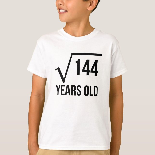 12 Years Old Square Root T-Shirt (Front)