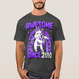 12 Years Old Unicorn Flossing 12th Birthday Girl U T-Shirt