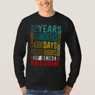12 YEARS OLD   Vintage Retro 144 Months 12th Birth T-Shirt