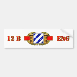 12B 3RD Infantry Division Bumper Sticker