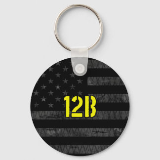 12B Combat Engineer Subdued American Flag Key Ring