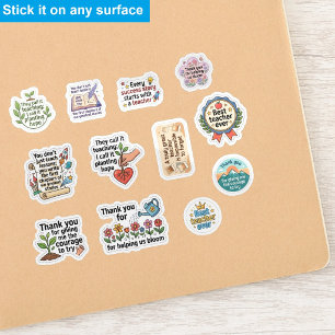 (12pcs) Thank You Teacher Appreciation Stickers