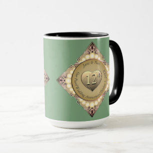 12th/30th Pearl & Green Wedding Anniversary  Mug