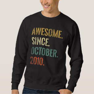 12th Birthday 12 Year Old Awesome Since October 2 Sweatshirt