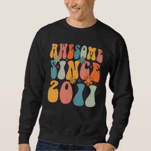 12th Birthday Awesome Since 2011 12 Years Old Retr Sweatshirt