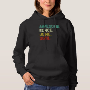 12th Birthday Awesome Since June 2010 12 Years Ol Hoodie