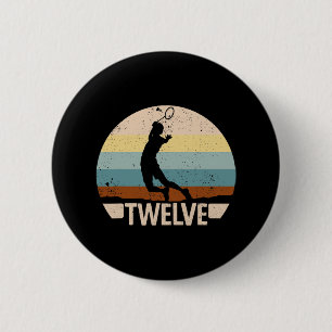 12th Birthday Badminton 12 Years Badminton Boys Ba 6 Cm Round Badge